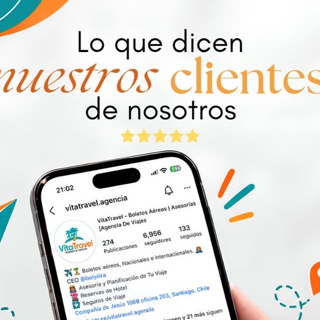 Publicación de Vita Travel en Instagram: Lo que dicen nuestros clientes de nosotros